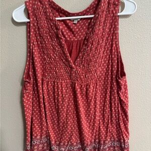 Women's Sleeveless Red Top